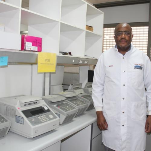 Dr Moyo credits his team’s week-in, week-out genomic surveillance work as the reason why they were able to so quickly detect mutations and identify the new variant, Omicron [Courtesy: Botswana Harvard Partnership]