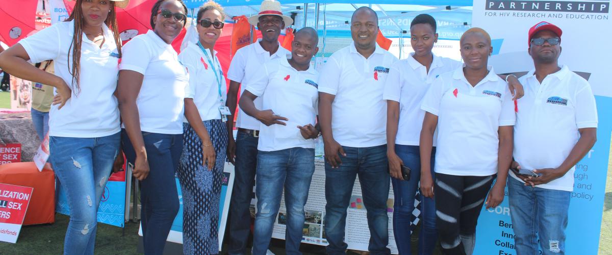 Members of the BHP Team at World AIDS Day commemoration in Maun in 2019