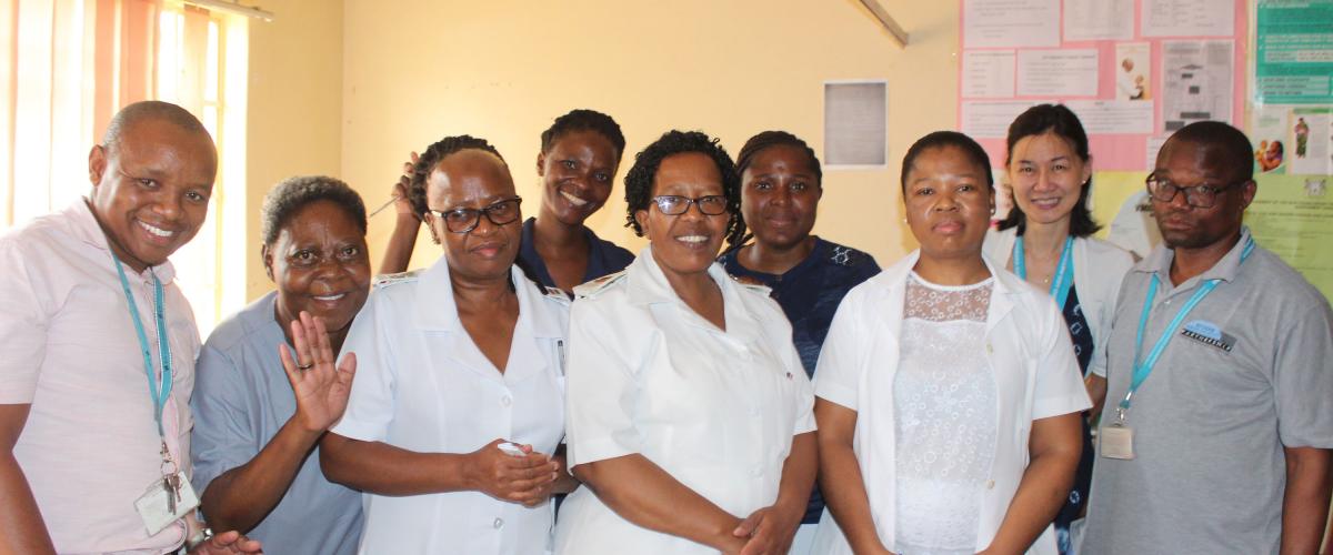 Nurses at BH3 Clinic posing for a group photo with BHP Team after a study update to the clinic